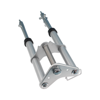 Kits de fourche avant CRF50 argentés avec colliers de serrage pour roues à tambour