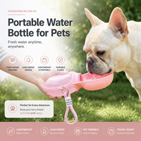 Bouteille d'eau portable pour animaux de compagnie, pour chiens, voyage, extérieur, anti-fuite, pliable, distributeur d'eau pour chien, bol d'abreuvement