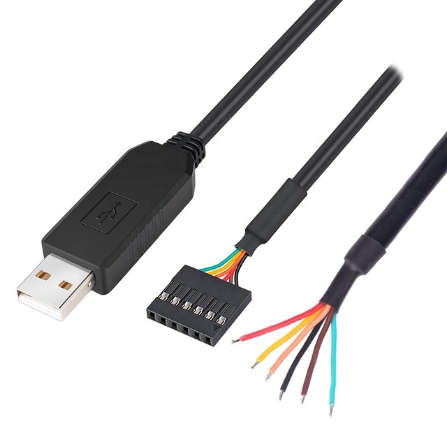 Ftdi Ttl-232R-3V3 Uart Ttl-232R-5V-Aj Pl2303Hx Usb to Serial Converter Cable Ft232Rl 6 Pin Ttl 232R 5V Ftdi Cable