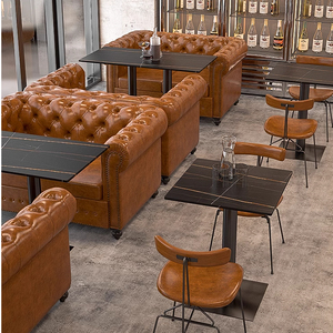 Hiện đại OEM đồ nội thất nhà hàng-da Booth & cà phê bàn ghế Bộ cho khách sạn & cà phê cửa hàng nhà hàng ghế và bảng - Product Image 2