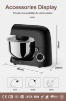 Nouveauté : Batteur sur socle électrique intelligent pour la maison, silencieux, 1500W, 4L, moteur AC, acier inoxydable, design inclinable
