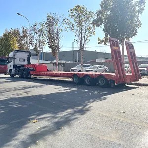 Factory Supplier 3 Axles 40ft Low Flatbed Trailer Flatbed Semi-Trailer Container Flatbed Semi-Trailer On Sale