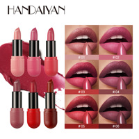 Ensemble de rouges à lèvres mats Handaiyan 6 couleurs Nude Hydratant Lisse Labiales Al Mayor Cosmetics Ensemble de gloss à lèvres Boîtes cadeaux en papier rose