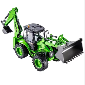 Camion excavateur télécommandé HUINA 1579 1:14, 9 canaux, chargeur, chariot élévateur bidirectionnel avec simulation sonore et lumineuse, modèle d'ingénierie, voiture RC - Product Image 1