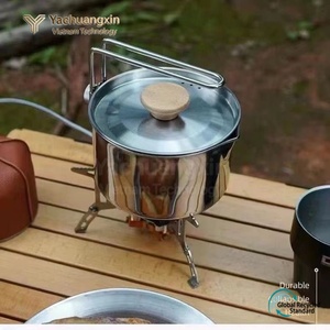 Outdoor multifunctional 304 stainless steel <b>kettle</b>, hiking portable coffee pot, foldable fishing camping pot, teapot - Product Image 2