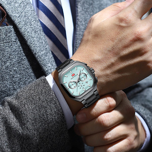 Reloj de Hombre <span class=keywords><strong>MF</strong></span> MINI FOCUS 0622G, Nuevo, Caja Cuadrada, Multifuncional, de Cuarzo, con Luz Nocturna y Correa de Acero - Product Image 5