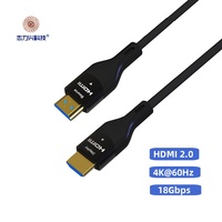 70 mètres HDMI AOC 2.0 câble coque en alliage de zinc noir 4K 60Hz 18Gbps câble à fibre optique active