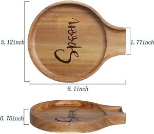 Acacia thìa gỗ phần còn lại cho bếp Top mịn Vòng thìa gỗ chủ cho nhà bếp truy cập với không trượt - Product Image 2