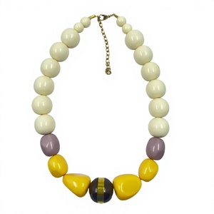 Collier en résine turquoise corail naturel de qualité supérieure, fermoir plaqué or, design bohème, bijoux de fête unisexe pour femme - Product Image 6