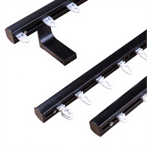 Maßgefertigtes Modernes Aluminium-Wandmontiertes Vorhangschienensystem mit Seitenhalterungen, Schwerlast-Silent-Gleiter, OEM/ODM Verfügbar - Product Image 5