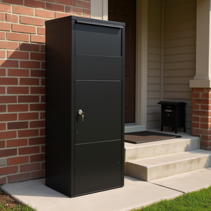 Casillero de correo grande y resistente a la intemperie de 10.5 x 15.5 x 41.3 pulgadas con compartimento de almacenamiento con cerradura para el hogar - Product Image 2