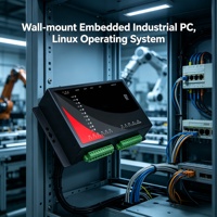 Ordinateur industriel encastré mural, boîtier métallique, processeur X86 Quad Core sans ventilateur, RS485 CAN GPIO, IP40
