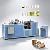 Machine à gobelets en papier entièrement automatique, démarrage à une touche pour distributeur d'eau et cantine de bureau