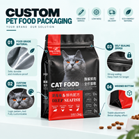 Offre Spéciale 100g 250g 500g 1kg de qualité alimentaire résistant aux odeurs et à l'humidité Animal Cock sacs d'emballage alimentaire avec fermeture à glissière refermable