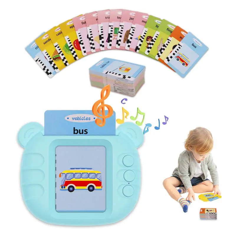 Ultimi modelli di orsi 112 carte Cognitive bambini che imparano giocattolo bambini educativi Talking Flash card macchina per l'apprendimento