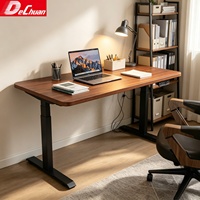 Bureau debout électrique à double moteur de l'usine de Foshan avec capacité de charge de 150 kg et colonne de levage à 3 niveaux