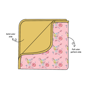 Coperta per Neonati in <span class=keywords><strong>Fibra</strong></span> di Bambù a Doppio Lato 30x40cm, Stampa Personalizzata Fronte, Tinta Unita Retro, Morbida e Delicata sulla Pelle - Product Image 6
