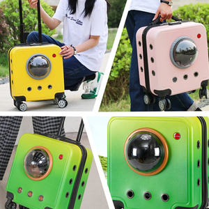 Sac à dos de <span class=keywords><strong>transport</strong></span> de luxe pour animaux de compagnie de petite taille, valise à roulettes pour <span class=keywords><strong>chat</strong></span>, sac de voyage, porte-bagages pour animaux, vente chaude - Product Image 5