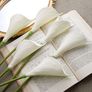 CallaFloral, lys artificiel blanc à pointe verte, branche unique, décoration d'intérieur, bouquet de mariage, fleurs artificielles - Product Image 4