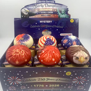 Nuovo Squishy Premium 2026 Antistress Morbido a Forma di Bao Bun, Palline di Zucchero Antistress, Dumpling di Maltose Glitterato con Vaporiera - Product Image 5