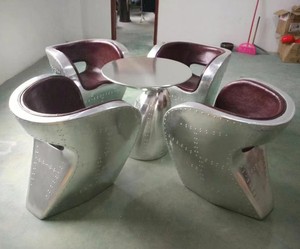 एविएटर रेट्रो औद्योगिक वास्तविक चमड़े के कूलिंग विला सोफे के साथ लिविंग रूम के लिए चैइस लाउंज - Product Image 1