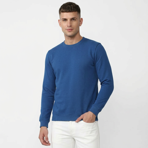 <b>Men's</b> Customizable O-Neck Silk Screen Printed Sweatshirt Comfort Casual 100% Cotton Eco-Friendly Logo Designer Solid Autumn - Product Image 3