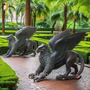 Decorazione esterna grande metallo statua bronzo <span class=keywords><strong>Griffin</strong></span> scultura da giardino per la vendita - Product Image 5