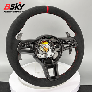 Volant en cuir de cerf amélioré pour Porsche Panamera Cayenne Macan 718 <span class=keywords><strong>911</strong></span> 918 997 991 970 986 985 Boxster Cayman - Product Image 1