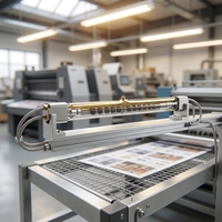 Élément chauffant infrarouge en fibre de carbone semi-or 220V/380V pour ligne de séchage d'impression