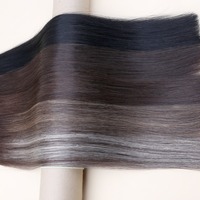 Extensions de cheveux vierges Genius Weft à double trame, cuticules alignées, 100 % cheveux humains bruts, balayage, 24-26 pouces, vente en gros