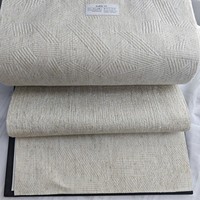 Rideaux occultants en tissu de lin brodé beige naturel, bloquant une partie de la lumière, de haute qualité