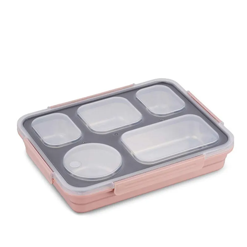 Promotional 304 stainless steel lunch box bpa free Multi-grid food storage for kids
