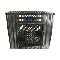 Boîte de transport pour chien de chasse en aluminium sur mesure, de luxe, pour VTT, camionnette ou remorque, double porte, cage