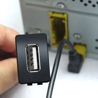 1m Noir Vente en gros USB 2.0 Snap-in Mâle à Femelle Câble d'extension encastré pour voiture