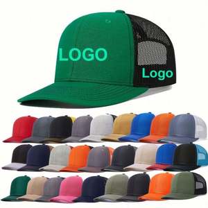Gorra de béisbol de 6 paneles en oferta, gorra snapback en blanco con visera curva, gorra trucker Richardson 112 de malla, gorras lisas personalizables - Product Image 1