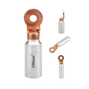 Extremidades de cobre para alumínio do cabo de cobre-Cu, terminais de energia elétrica metálicos para friso tubular bimetálico