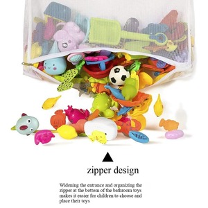 Organizador de Juguetes para Baño para Niños, Bolsa de Almacenamiento Colgante con Abertura Superior Grande y Cierre, Organizador para Bañera y Ducha, Almacenamiento de Juguetes - Product Image 2