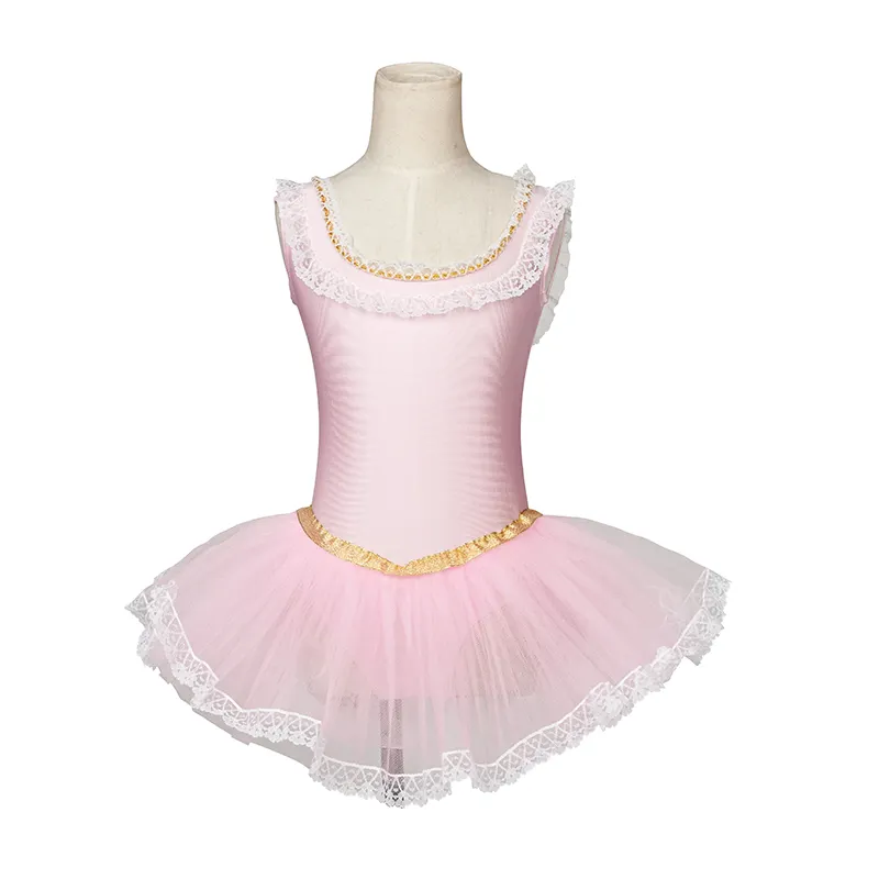 Vestido collant de balé clássico, para meninas, estilo novo, adorável, crianças, collant, vestido de tutu de cisne