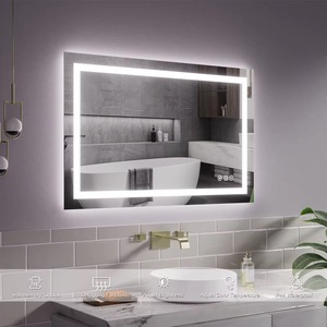 Gương phòng tắm thông minh hình chữ nhật, màn hình cảm ứng, chống mờ, đèn LED, gương trang điểm phòng tắm có đèn cho phòng ngủ, khách sạn, salon - Product Image 2