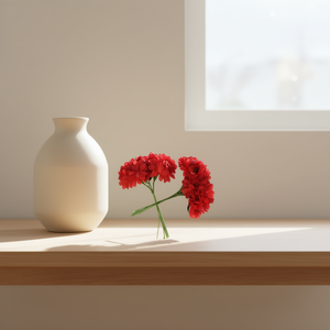 Ilan Mini Fleurs Rouges 6 pièces Arrangement Floral Séché pour la Décoration - Product Image 3