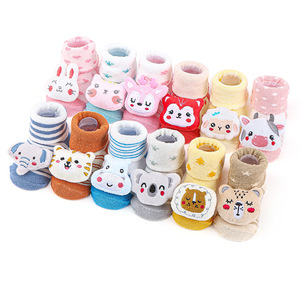 Bán Buôn Mùa Xuân Mùa Thu Mùa Đông Bông Sơ Sinh Trẻ Sơ Sinh Chống Trượt Mềm Sàn Phim Hoạt Hình Động Vật Bé Vớ - Product Image 6