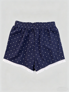 Women's New Arrival Polka Dot Lace Trim <strong>Black</strong> High Waist A-line <strong>Skort</strong>, Anti-See-Through Casual Outerwear Shorts - Product Image 1