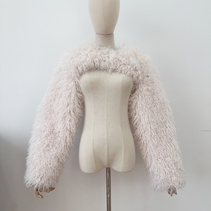 Chaqueta y <span class=keywords><strong>Chaleco</strong></span> Cortos de Piel Sintética de Oveja Estilo Urbano Europeo y Americano para Blogueros, Ecológicos, Transpirables, con Mangas Cortas Estilo Mongol - Product Image 6