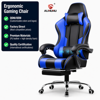 Chaise de jeu ergonomique en cuir PU à dossier haut pour gamer, avec support lombaire massant – Prix de gros