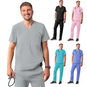 Dernier modèle de vêtements de travail unisexe pour soins infirmiers uniformes médicaux anti-rides pour soins infirmiers
