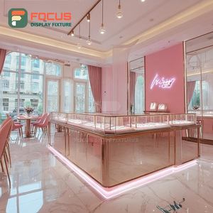 Mostrador de Exhibición de Joyería Minimalista con Acabado Laminado, Vitrina de Exhibición para Centro Comercial - Product Image 2