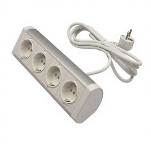 <span class=keywords><strong>Regleta</strong></span> de Enchufes de Sobremesa Multifuncional de Aleación de Aluminio con Certificación CE, con 4 Tomas de Corriente y Puertos USB para Estación de Trabajo - Product Image 4