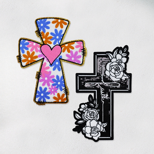 New Arrival Customization <b>Easter</b> Chenille Patches Bags Mardi Gras Chenille Patches Fabric Sequin Bead Patch - Product Image 5