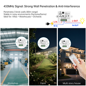Kit de récepteur de relais sans fil SIXWGH RF433, interrupteur intelligent 433 MHz, télécommande magnétique sans <span class=keywords><strong>WiFi</strong></span> pour l'automatisation des éclairages - Product Image 6
