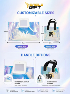 Bolsa de Mano Holográfica Eagle Gift con Logotipo, Diseño Moderno, Resistente al Agua, con Dos Asas, para Todas las Temporadas - Product Image 4